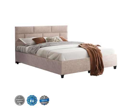 ΚΡΕΒΑΤΙ SOLEDAD ΜΠΕΖ HM644.22  ΓΙΑ ΣΤΡΩΜΑ 150x200 εκ. - ΚΡΕΒΑΤΙΑ στο Milonadakis.gr
