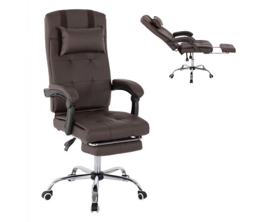 ΠΟΛΥΘΡΟΝΑ ΓΡΑΦΕΙΟΥ ΔΙΕΥΘΥΝΤΙΚΗ ΚΑΦΕ HM1057.19 ΜΕ ΠΤΥΣΣΟΜΕΝΟ ΥΠΟΠΟΔΙΟ 58x71x128Y εκ. - ΚΑΡΕΚΛΕΣ ΓΡΑΦΕΙΟΥ στο Milonadakis.gr