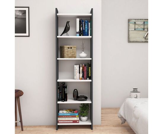 ΒΙΒΛΙΟΘΗΚΗ CLASSIKER HM9226.13 ΜΕΛΑΜΙΝΗΣ ΓΚΡΙ-ΛΕΥΚΟ 48,5x22x160Υεκ. - ΒΙΒΛΙΟΘΗΚΕΣ στο Milonadakis.gr