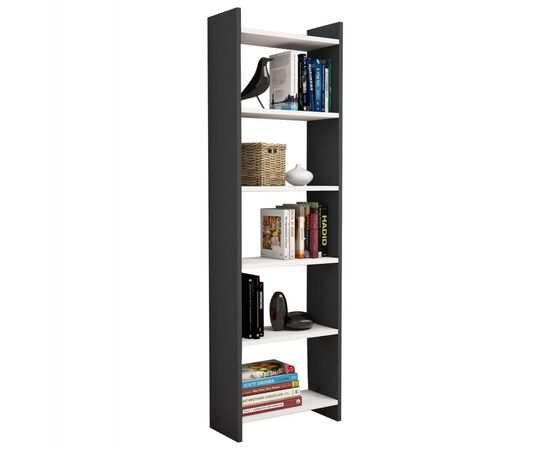 ΒΙΒΛΙΟΘΗΚΗ CLASSIKER HM9226.13 ΜΕΛΑΜΙΝΗΣ ΓΚΡΙ-ΛΕΥΚΟ 48,5x22x160Υεκ. - ΒΙΒΛΙΟΘΗΚΕΣ στο Milonadakis.gr