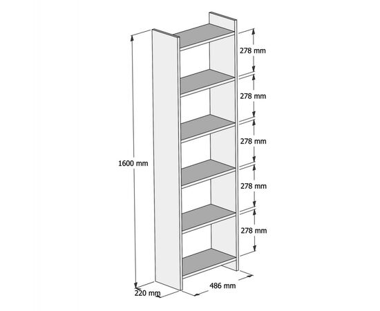 ΒΙΒΛΙΟΘΗΚΗ CLASSIKER HM9226.11 ΜΕΛΑΜΙΝΗΣ ΛΕΥΚH 48,5x22x160Υεκ. - ΒΙΒΛΙΟΘΗΚΕΣ στο Milonadakis.gr
