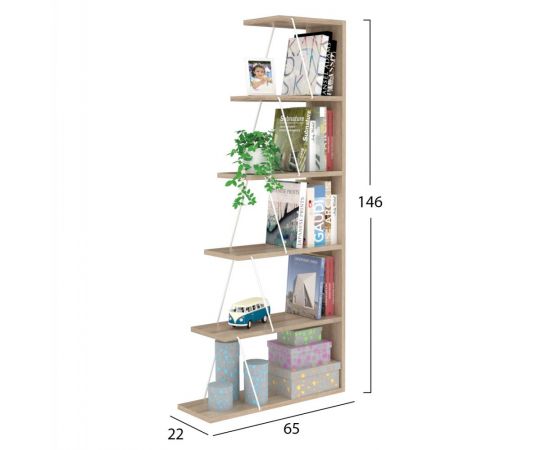 ΒΙΒΛΙΟΘΗΚΗ ΜΕΛΑΜΙΝΗΣ MINI TARS SONOMA ΛΕΥΚΟ HM2241.11 65x22-24x146Υεκ. - ΒΙΒΛΙΟΘΗΚΕΣ στο Milonadakis.gr