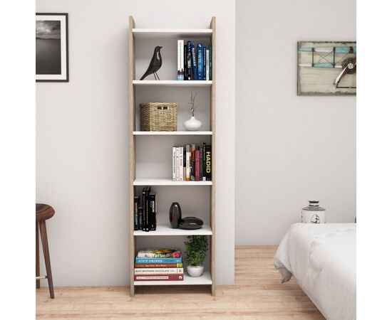 ΒΙΒΛΙΟΘΗΚΗ CLASSIKER HM9226.12 ΜΕΛΑΜΙΝΗΣ SONΟMA-ΛΕΥΚΟ 48,5x22x160Υεκ. - ΒΙΒΛΙΟΘΗΚΕΣ στο Milonadakis.gr