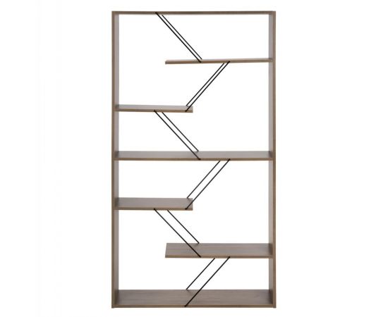ΒΙΒΛΙΟΘΗΚΗ TARS HM2240.13 OLIVE GREY ΜΕΛΑΜΙΝΗ-ΜΑΥΡΕΣ ΜΕΤΑΛΛΙΚΕΣ ΒΕΡΓΕΣ 84x24x157Yεκ. - ΒΙΒΛΙΟΘΗΚΕΣ στο Milonadakis.gr