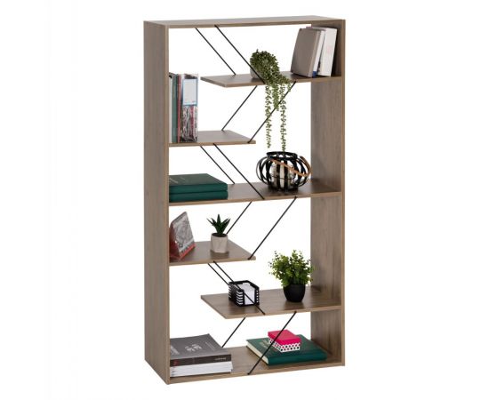 ΒΙΒΛΙΟΘΗΚΗ TARS HM2240.13 OLIVE GREY ΜΕΛΑΜΙΝΗ-ΜΑΥΡΕΣ ΜΕΤΑΛΛΙΚΕΣ ΒΕΡΓΕΣ 84x24x157Yεκ. - ΒΙΒΛΙΟΘΗΚΕΣ στο Milonadakis.gr
