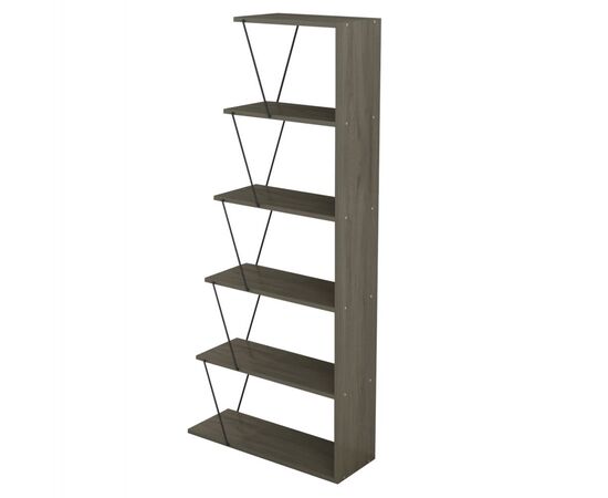 ΒΙΒΛΙΟΘΗΚΗ ΜΙΝΙ TARS HM2241.13 OLIVE GREY ME ΜΑΥΡΕΣ ΒΕΡΓΕΣ 65x22-24x146Υεκ. - ΒΙΒΛΙΟΘΗΚΕΣ στο Milonadakis.gr