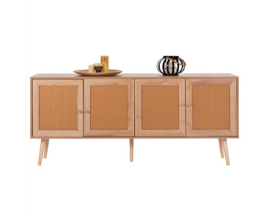 ΜΠΟΥΦΕΣ COLM HM9440.11 ΜΕΛΑΜΙΝΗΣ & ΣΥΝΘΕΤΙΚΟ RATTAN ΣΤΙΣ 4 ΠΟΡΤΕΣ 160x39,5x71Yεκ. - ΜΠΟΥΦΕΔΕΣ-ΚΟΝΣΟΛΕΣ στο Milonadakis.gr