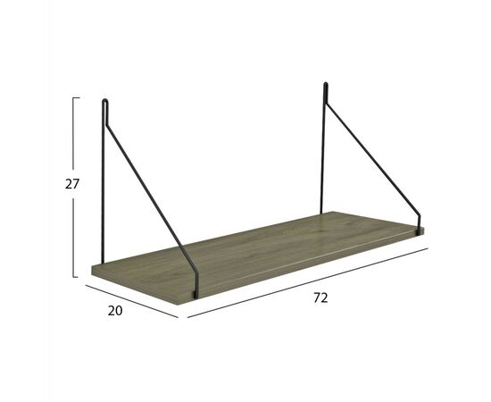 ΡΑΦΙ ΤΟΙΧΟΥ AGILAN ΜΕΛΑΜΙΝΗΣ HM9183.12 OLIVE GREY 72x20x27Y εκ. - ΡΑΦΙΑ ΤΟΙΧΟΥ στο Milonadakis.gr