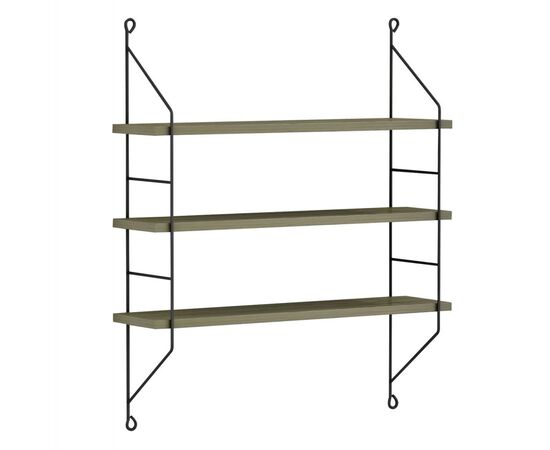 ΡΑΦΙΕΡΑ ΤΟΙΧΟΥ ACHALA ΜΕΛΑΜΙΝΗΣ HM9185.12 OLIVE GREY 60x15x68Y εκ. - ΡΑΦΙΑ ΤΟΙΧΟΥ στο Milonadakis.gr