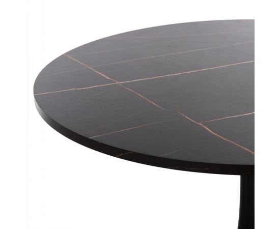 ΤΡΑΠΕΖΙ ΤΡΑΠΕΖΑΡΙΑΣ ROLLO HM9421.02 ΣΤΡΟΓΓΥΛΟ BLACK MARBLE Φ90x74 εκ. - ΤΡΑΠΕΖΙΑ ΚΟΥΖΙΝΑΣ στο Milonadakis.gr