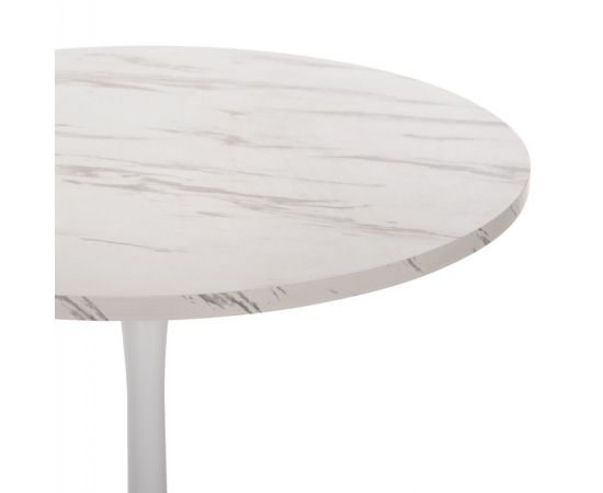 ΤΡΑΠΕΖΙ ΤΡΑΠΕΖΑΡΙΑΣ ROLLO HM9421.01 ΣΤΡΟΓΓΥΛΟ WHITE MARBLE Φ90x74Y εκ. - ΤΡΑΠΕΖΙΑ ΚΟΥΖΙΝΑΣ στο Milonadakis.gr