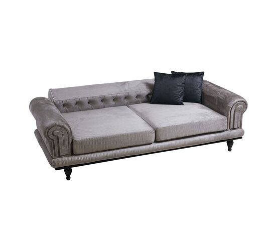 Καναπές 3θέσιος PWF-0522 pakoworld ύφασμα γκρι-μαύρο 230x95x78εκ - ΚΑΡΕΚΛΕΣ ΓΡΑΦΕΙΟΥ στο Milonadakis.gr