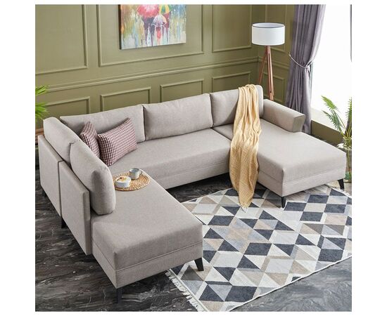 Πολυμορφικός καναπές κρεβάτι PWF-0536 pakoworld ύφασμα κρεμ 300x202x78εκ - ΚΑΡΕΚΛΕΣ ΓΡΑΦΕΙΟΥ στο Milonadakis.gr