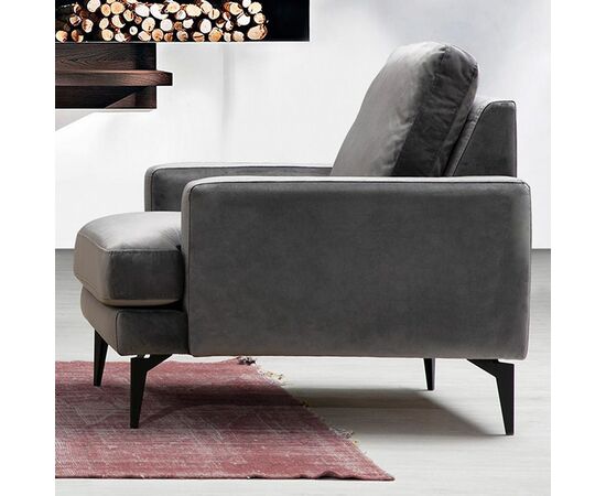 Πολυθρόνα Καναπές 3θέσιος Fortune  pakoworld βελούδο ανθρακί-μαύρο 80x90x88εκ - ΚΑΡΕΚΛΕΣ ΓΡΑΦΕΙΟΥ στο Milonadakis.gr