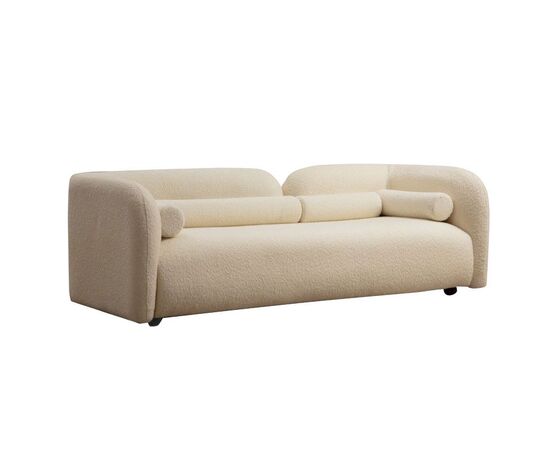 Καναπές 3θέσιος Tranquil pakoworld ύφασμα μπουκλέ κρεμ 228x90x74εκ - ΚΑΡΕΚΛΕΣ - ΠΟΛΥΘΡΟΝΕΣ ΕΣ. στο Milonadakis.gr