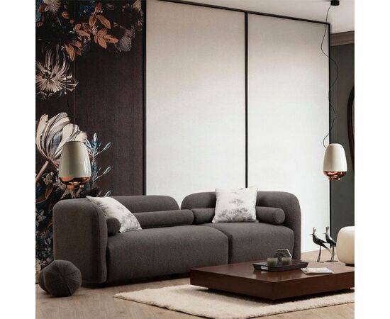 Καναπές 3θέσιος Tranquil pakoworld ύφασμα μπυκλέ γκρι 228x90x74εκ - ΚΑΡΕΚΛΕΣ - ΠΟΛΥΘΡΟΝΕΣ ΕΣ. στο Milonadakis.gr