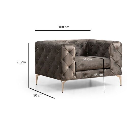 Πολυθρόνα PWF-0579 pakoworld ύφασμα ανθρακί 108x90x70εκ - ΓΡΑΦΕΙΑ στο Milonadakis.gr