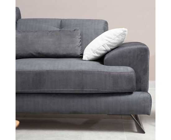 Καναπές 3θέσιος PWF-0508 pakoworld ύφασμα ανθρακί-μαύρο 225x79x92εκ - ΚΑΡΕΚΛΕΣ ΓΡΑΦΕΙΟΥ στο Milonadakis.gr