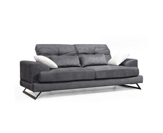 Καναπές 3θέσιος PWF-0508 pakoworld ύφασμα ανθρακί-μαύρο 225x79x92εκ - ΚΑΡΕΚΛΕΣ ΓΡΑΦΕΙΟΥ στο Milonadakis.gr