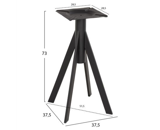 ΒΑΣΗ ΤΡΑΠΕΖΙΟΥ ΜΑΥΡΗ ΜΕΤΑΛΛΙΚΗ ΗΜ5918 37,5x37,5x73Y εκ. - ΒΑΣΕΙΣ ΤΡΑΠΕΖΙΩΝ στο Milonadakis.gr
