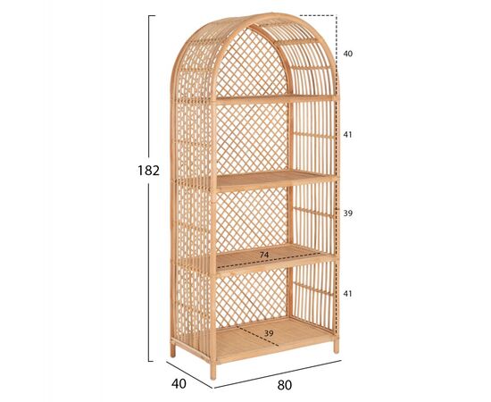 ΒΙΒΛΙΟΘΗΚΗ SIMOK HM9552 ΑΠΟ ΦΥΣΙΚΟ RATTAN ΣΕ ΦΥΣΙΚΟ ΧΡΩΜΑ 80x40x182Υεκ. - ΒΙΤΡΙΝΕΣ στο Milonadakis.gr