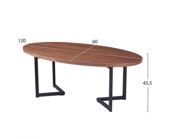 ΤΡΑΠΕΖΙ ΣΑΛΟΝΙΟΥ HM9468.02 MDF ME ΚΑΠΛΑΜΑ ΑΠΟ ΞΥΛΟ ΦΡΑΞΟΥ 120x60x45,5Yεκ. - ΤΡΑΠΕΖΑΚΙΑ ΣΑΛΟΝΙΟΥ στο Milonadakis.gr