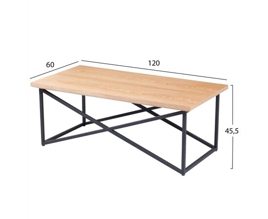 ΤΡΑΠΕΖΙ ΣΑΛΟΝΙΟΥ HM9469.01 MDF ΜΕ ΚΑΠΛΑΜΑ ΞΥΛΟΥ ΣΕ ΦΥΣΙΚΟ&ΣΤΥΛ ΡΟΥΣΤΙΚ 120x60x45,5Yεκ. - ΤΡΑΠΕΖΑΚΙΑ ΣΑΛΟΝΙΟΥ στο Milonadakis.gr