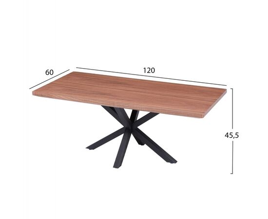 ΤΡΑΠΕΖΙ ΣΑΛΟΝΙΟΥ HM9470.02 MDF ΜΕ ΚΑΠΛΑΜΑ ΞΥΛΟΥ ΚΑΡΥΔΙΑΣ 120x60x45,5Υεκ. - ΤΡΑΠΕΖΑΚΙΑ ΣΑΛΟΝΙΟΥ στο Milonadakis.gr