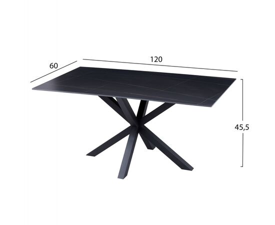 ΤΡΑΠΕΖΙ ΣΑΛΟΝΙΟΥ HM9470.04 BLACK MARBLE-ΜΑΥΡΗ ΜΕΤΑΛ.ΒΑΣΗ 120x60x45,5Yεκ. - ΤΡΑΠΕΖΑΚΙΑ ΣΑΛΟΝΙΟΥ στο Milonadakis.gr