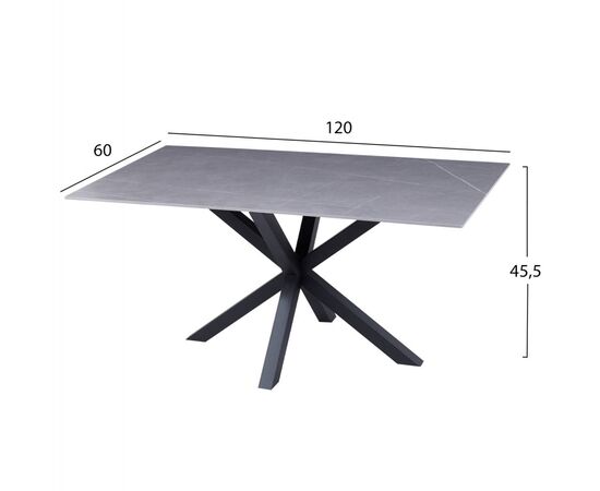 ΤΡΑΠΕΖΙ ΣΑΛΟΝΙΟΥ HM9470.05 GREY MARBLE-ΜΑΥΡΗ ΜΕΤΑΛ.ΒΑΣΗ 120x60x45,5Yεκ. - ΤΡΑΠΕΖΑΚΙΑ ΣΑΛΟΝΙΟΥ στο Milonadakis.gr