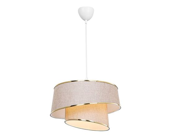 Φωτιστικό οροφής μονόφωτο PWL-1127 pakoworld Ε27 μπεζ-χρυσό-λευκό Φ32.5x65εκ - ΚΑΡΕΚΛΕΣ - ΠΟΛΥΘΡΟΝΕΣ ΕΣ. στο Milonadakis.gr