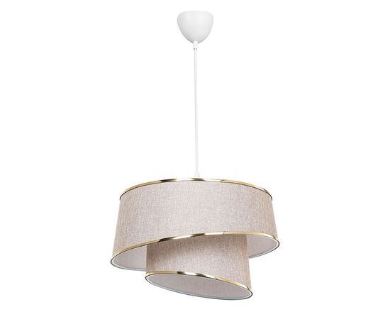 Φωτιστικό οροφής μονόφωτο PWL-1127 pakoworld Ε27 μπεζ-χρυσό-λευκό Φ32.5x65εκ - ΚΑΡΕΚΛΕΣ - ΠΟΛΥΘΡΟΝΕΣ ΕΣ. στο Milonadakis.gr