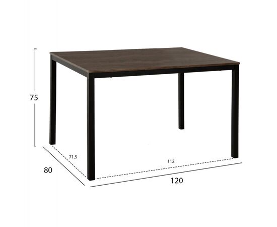 ΣΕΤ ΤΡΑΠΕΖΑΡΙΑΣ GOOSE 5ΤΜΧ HM9530.01 MDF ΚΑΡΥΔΙ-ΜΕΤΑΛΛΟ ΜΑΥΡΟ 120x80x75Yεκ. - ΤΡΑΠΕΖΑΡΙΕΣ στο Milonadakis.gr