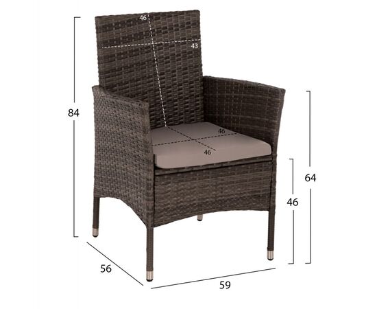ΣΕΤ ΤΡΑΠΕΖΑΡΙΑΣ ΕΞΩΤ.ΧΩΡΟΥ 5ΤΜΧ HM5965 ΚΑΦΕ RATTAN-ΜΕΤΑΛΛΙΚΟΣ ΣΚΕΛΕΤΟΣ-ΓΥΑΛΙΝΗ ΕΠΙΦΑΝΕΙΑ - ΣΕΤ ΤΡΑΠΕΖΑΡΙΕΣ στο Milonadakis.gr