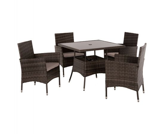 ΣΕΤ ΤΡΑΠΕΖΑΡΙΑΣ ΕΞΩΤ.ΧΩΡΟΥ 5ΤΜΧ HM5965 ΚΑΦΕ RATTAN-ΜΕΤΑΛΛΙΚΟΣ ΣΚΕΛΕΤΟΣ-ΓΥΑΛΙΝΗ ΕΠΙΦΑΝΕΙΑ - ΣΕΤ ΤΡΑΠΕΖΑΡΙΕΣ στο Milonadakis.gr