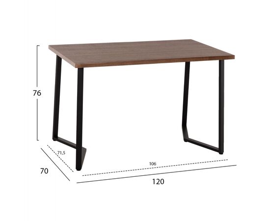 ΤΡΑΠΕΖΙ ΤΡΑΠΕΖΑΡΙΑΣ JAY HM9531 MDF ΚΑΡΥΔΙ-ΜΑΥΡA ΜΕΤΑΛΛΙΚΑ ΠΟΔΙΑ 120x70x76Υεκ. - ΤΡΑΠΕΖΙΑ ΚΟΥΖΙΝΑΣ στο Milonadakis.gr