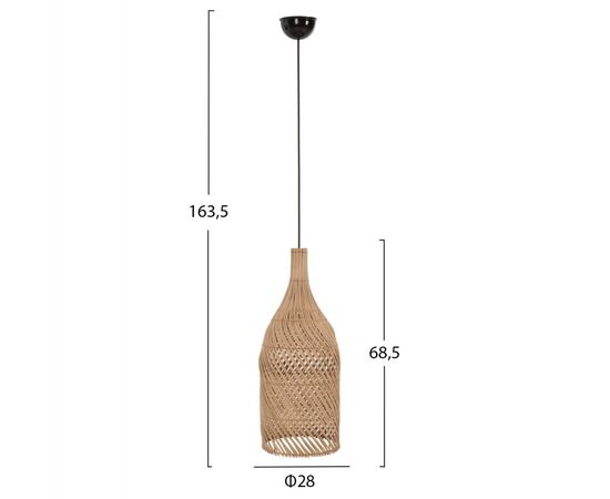 ΦΩΤΙΣΤΙΚΟ ΟΡΟΦΗΣ CARBOY HM7884 ΚΡΕΜΑΣΤΟ ΑΠΟ RATTAN ΣΕ ΦΥΣΙΚΟ ΧΡΩΜΑ Φ28x163,5Yεκ. - ΦΩΤΙΣΤΙΚΑ ΟΡΟΦΗΣ στο Milonadakis.gr
