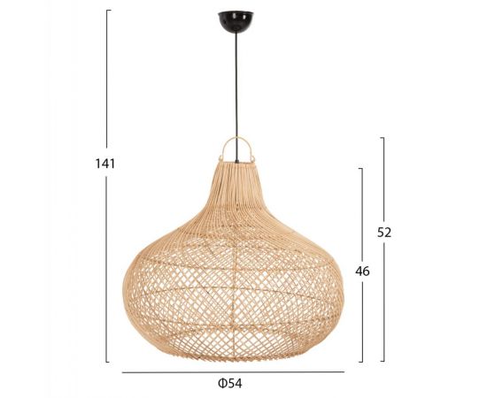 ΦΩΤΙΣΤΙΚΟ ΟΡΟΦΗΣ ΚΡΕΜΑΣΤΟ HM7860 ΦΥΣΙΚΟ RATTAN ΣΕ ΦΥΣΙΚΟ ΧΡΩΜΑ Φ54x46-141Υεκ. - ΦΩΤΙΣΤΙΚΑ ΟΡΟΦΗΣ στο Milonadakis.gr