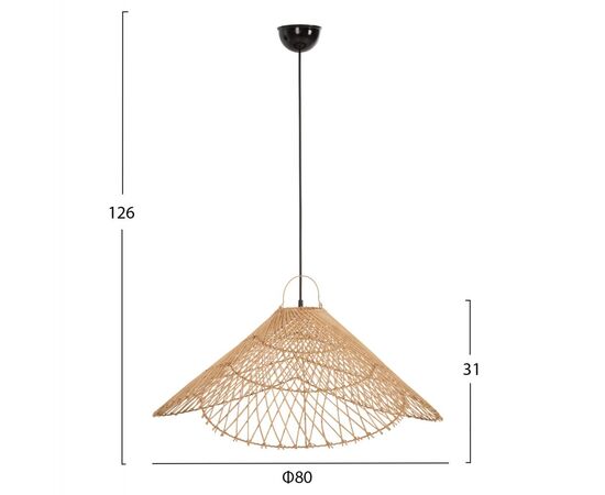 ΦΩΤΙΣΤΙΚΟ ΟΡΟΦΗΣ ΚΡΕΜΑΣΤΟ HM7879.02 RATTAN ΣΕ ΦΥΣΙΚΟ ΧΡΩΜΑ Φ80x126Υ εκ. - ΦΩΤΙΣΤΙΚΑ ΟΡΟΦΗΣ στο Milonadakis.gr