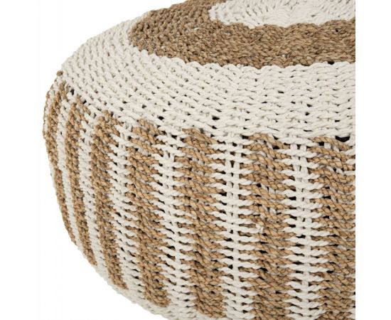 ΠΟΥΦ ΣΚΑΜΠΟ SARONI HM7851.01 SEAGRASS ΣΕ ΦΥΣΙΚΟ-ΛΕΥΚΟ ΧΡΩΜΑ Φ60x35Yεκ. - ΠΟΥΦ - ΣΚΑΜΠΟ - ΜΠΑΟΥΛΟ στο Milonadakis.gr