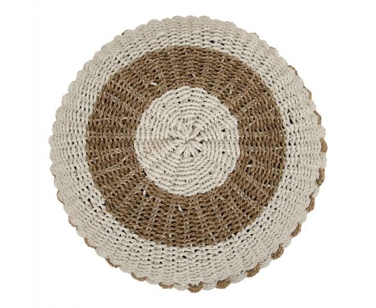ΠΟΥΦ ΣΚΑΜΠΟ SARONI HM7851.01 SEAGRASS ΣΕ ΦΥΣΙΚΟ-ΛΕΥΚΟ ΧΡΩΜΑ Φ60x35Yεκ. - ΠΟΥΦ - ΣΚΑΜΠΟ - ΜΠΑΟΥΛΟ στο Milonadakis.gr