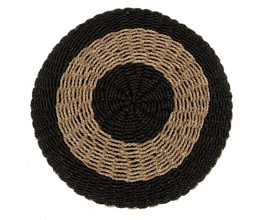 ΠΟΥΦ ΣΚΑΜΠΟ SARONI HM7851.02 SEAGRASS ΣΕ ΦΥΣΙΚΟ-ΜΑΥΡΟ ΧΡΩΜΑ Φ60x35Yεκ. - ΠΟΥΦ - ΣΚΑΜΠΟ - ΜΠΑΟΥΛΟ στο Milonadakis.gr