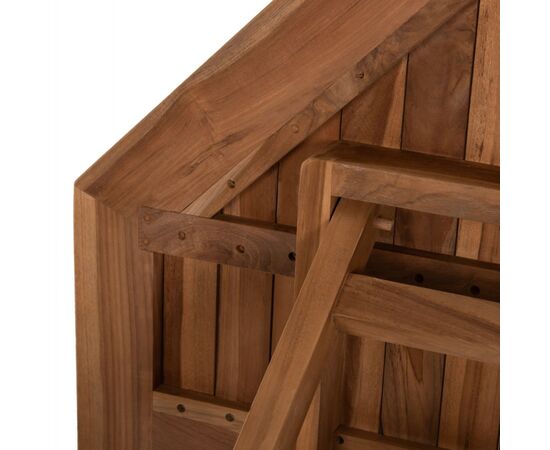 ΤΡΑΠΕΖΙ ΠΟΛΥΓΩΝΟ KENDALL ΠΤΥΣΣΟΜΕΝΟ HM9545 TEAK ΣΕ ΦΥΣΙΚΟ ΧΡΩΜΑ 120x120x75Yεκ. - ΤΡΑΠΕΖΙΑ ΕΞ. ΧΩΡΟΥ στο Milonadakis.gr