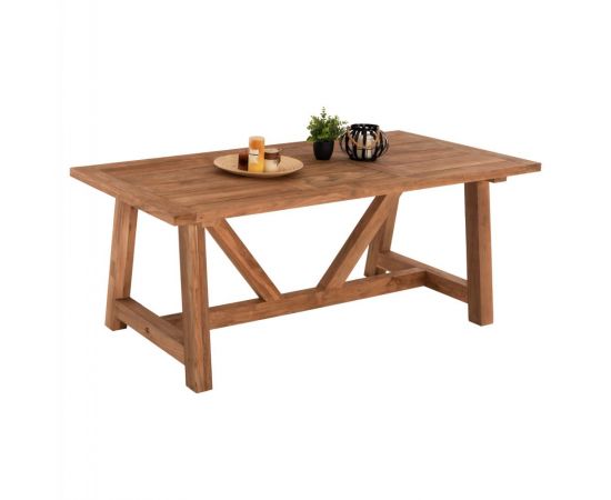 ΤΡΑΠΕΖΙ ΤΡΑΠΕΖΑΡΙΑΣ HM7922 PLUTON RECYCLED TEAK ΣΕ ΦΥΣΙΚΟ ΧΡΩΜΑ 200X100X75Yεκ. - ΤΡΑΠΕΖΙΑ ΚΟΥΖΙΝΑΣ στο Milonadakis.gr