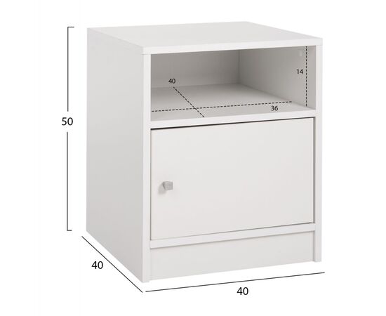 ΚΟΜΟΔΙΝΟ ΜΕΛΑΜΙΝΗΣ MALORY HM2205.05 ΛΕΥΚO 40x40x50Yεκ. - ΚΟΜΟΔΙΝΑ στο Milonadakis.gr
