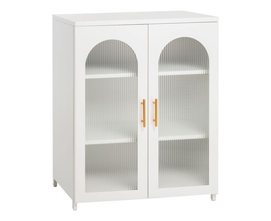 ΜΕΤΑΛΛΙΚΟ ΝΤΟΥΛΑΠΙ ΒΙΤΡΙΝΑ CARIL HM9571.02 ΛΕΥΚΟ 80x37-40x102Yεκ. - ΒΙΤΡΙΝΕΣ στο Milonadakis.gr