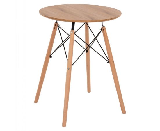 ΤΡΑΠΕΖΙ ΣΤΡΟΓΓΥΛΟ MINIMAL HM0060.04 ΦΥΣΙΚΟ ΧΡΩΜΑ MDF-ΠΟΔΙΑ ΟΞΙΑΣ ΣΕ ΦΥΣΙΚΟ ΧΡΩΜΑ Φ60Χ76Υεκ. - ΤΡΑΠΕΖΙΑ ΚΟΥΖΙΝΑΣ στο Milonadakis.gr