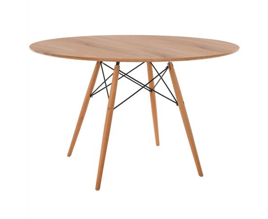 ΤΡΑΠΕΖΙ MINIMAL ΣΤΡΟΓΓΥΛΟ HM8454.04 MDF ΣΕ ΦΥΣΙΚΟ-ΠΟΔΙΑ ΟΞΙΑΣ ΣΕ ΦΥΣΙΚΟ Φ120Χ75Υεκ. - ΤΡΑΠΕΖΙΑ ΚΟΥΖΙΝΑΣ στο Milonadakis.gr