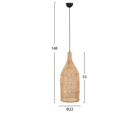 ΦΩΤΙΣΤΙΚΟ ΟΡΟΦΗΣ THEON HM7888 ΚΡΕΜΑΣΤΟ ΑΠΟ RATTAN ΣΕ ΦΥΣΙΚΟ ΧΡΩΜΑ Φ22x148Υ εκ. - ΦΩΤΙΣΤΙΚΑ ΟΡΟΦΗΣ στο Milonadakis.gr