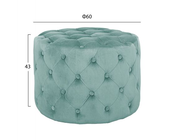 ΣΚΑΜΠΟ KASSIE ΦΥΣΤΙΚΙ ΒΕΛΟΥΔΟ ΤΥΠΟΥ CHESTERFIELD HM8406.07 Φ60X43Υ εκ. - ΠΟΥΦ - ΣΚΑΜΠΟ - ΜΠΑΟΥΛΟ στο Milonadakis.gr